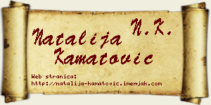 Natalija Kamatović vizit kartica